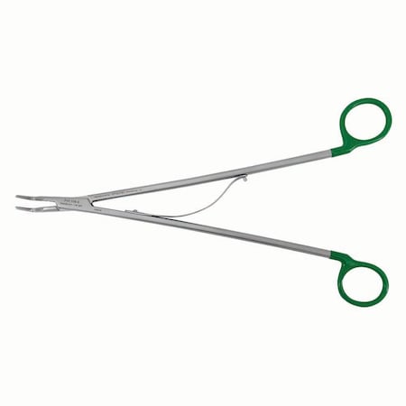 Jorgensen Laboratories Titanium Hemostatic Sterile Clips (Appliers), M/L Applicator, Green, Angled 28cm J0796DLA