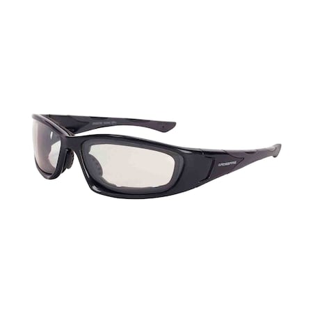 Crossfire Safety Glasses, Indoor/Outdoor Lens, Shiny Pearl Gray Frame, Full-Frame, 1 PR 24615 AF