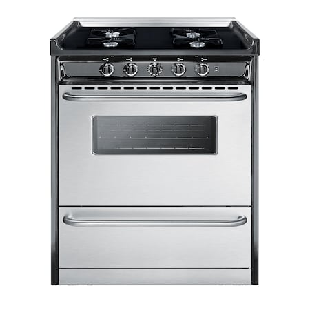 Summit 30in Wide Gas Range, Open Burners TNM2107BRW