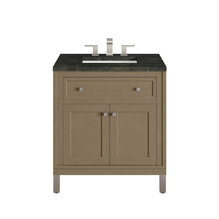 James Martin Vanities Chicago 30" Single Vanity, Walnut Whisper, w/ 3 CM Phantome Eclos Top 503-V30-WLW-3PHT