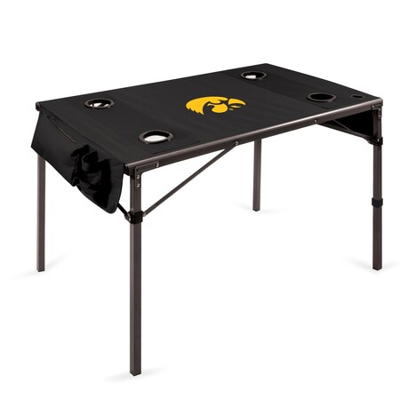 Picnic Time Family Of Brands NCAA Iowa Hawkeyes Travel Table Portable Folding Table, Camping Table, Outdoor Table 799-00-179-224-0