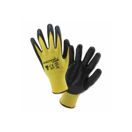 Anchor Brand Nitrile Coated Kevlar Gloves, X-Large, Yellow/Black 101-6010-XL