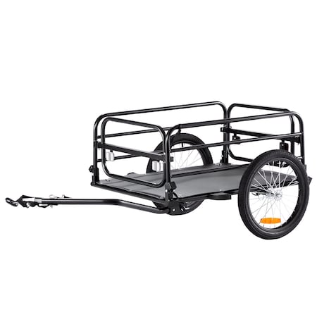 Vevor Bike Cargo Trailer Bicycle Carrier Storage Cart 160 lbs Load Carbon Steel CT903L