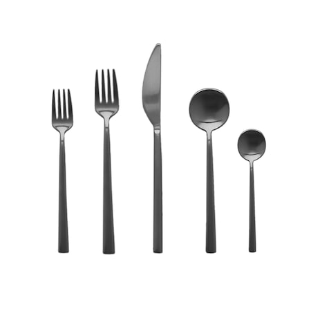 Mepra Movida Ice Black Gold Flatware  Set - 5 Pcs. 103722005ION