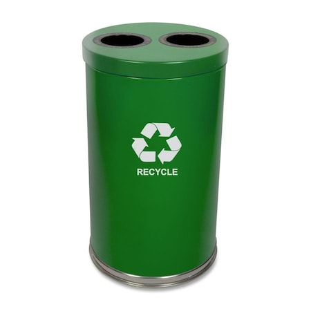 Witt Industries 31.5 gal Round Green, Metal 18RTGN-2H