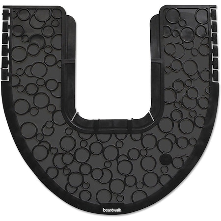 Boardwalk Commode Mat 2.0, Absorbant, Rubber, 22 x 22, Black, PK6 PSCM-P-000I006M-00-21430