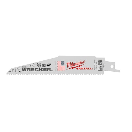 Milwaukee Tool The WRECKER Multi-Material SAWZALL Blade 6" 7/11TPI 25pk 48-00-8701