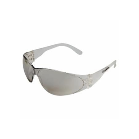 Mcr Safety Checklite CL1 Frameless Safety Glasses, Polycarbonate I/O Clear Mirror Lens, Duramass, Clear 135-CL119