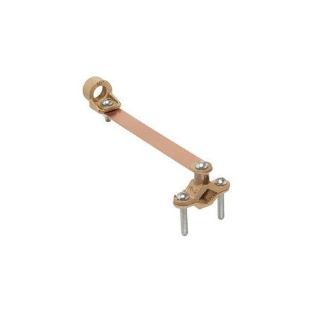 Burndy Cast Bronze Ground Clamp with Copper Strap (1/2" to 1" Pipe) C11CSH3