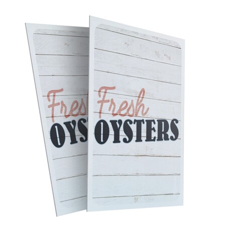 Signmission Oysters, Plastic Signs Only 24 Inch x 36 Inch, Corrugated Plastic, 2PK CSB-2436-2PACK-30408
