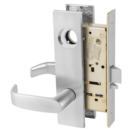 Sargent Grade 1 Storeroom or Closet Mortise Lock, L - Lever, LW1 - Escutcheon, Field Reversible, Less Cylin LC-8204 LW1L 26D