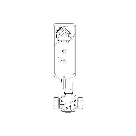 Schneider Electric SmartX. Globe Valve Assembly. 1-1/4 in. 2-way. Stem Up Close. 20 cv. 200 PSI. Spring Return. Normal VS-7223-556-4-09
