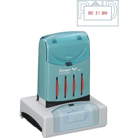 Xstamper PreInked PAID VersaDater Stamp, Red XST66210