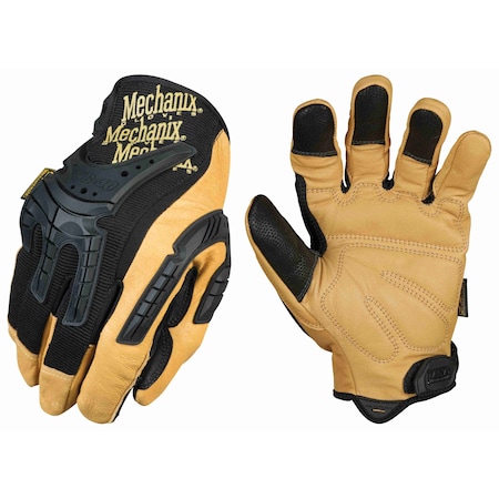 Mechanix Wear CG40-75 Mechanics Gloves, Pigskin Palm, 11, Black/Brown CG40-75-011
