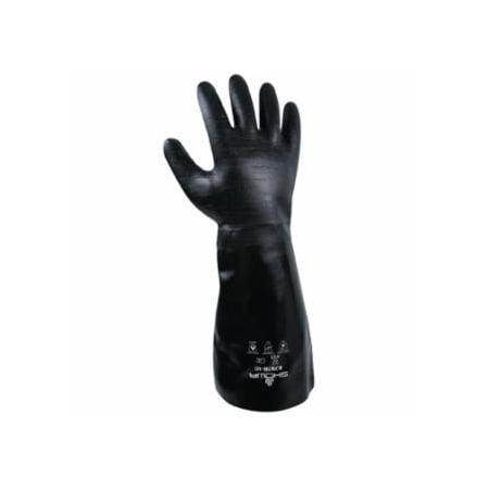 Showa Neoprene Elbow-Length Gauntlet Gloves, Black, Smooth, Large 845-6797-10