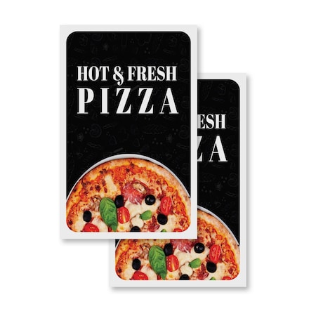Signmission Pizza, Vinyl Decals Only 24 Inch x 36 Inch, Vinyl Decal, 2PK DSB-2436-2PACK-30413