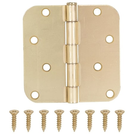 Prosource Door Hinge, Steel, Satin Brass, Loose Pin, 180 deg Range of Motion, Screw Mounting 20348US4