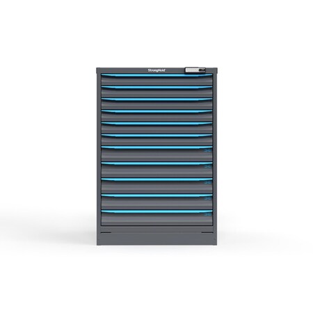 Strong Hold 11 drawer cabinet - (6x 2ft, 5x 3ft) - Blue accents - Electronic Lock S3044-PPRAS-1101FS