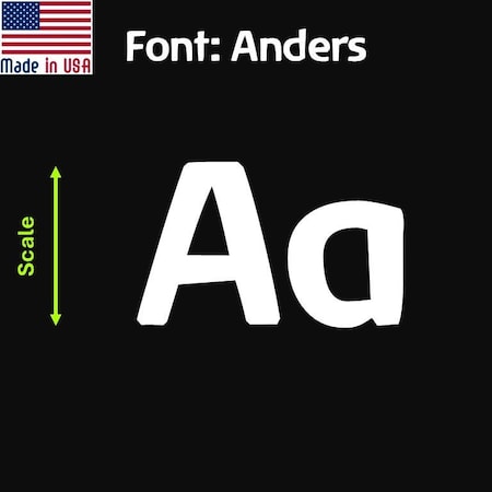 Aacc Self-Adhesive Vinyl Letter: a, Scale: 35 cm. Color: White Font: Anders by AACC-Anders-la-White-M35x1