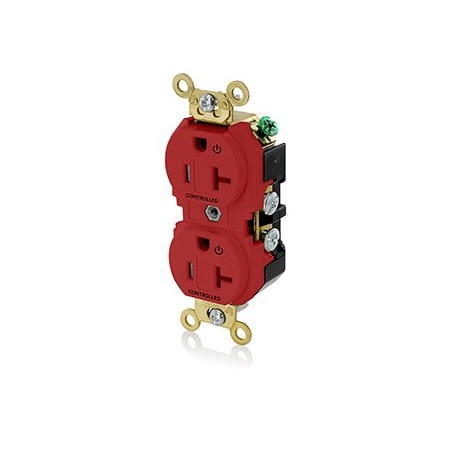 Leviton Extra Heavy Duty Controlled Duplex Receptacle 20 Amp, 125 Volt 5362-2PR