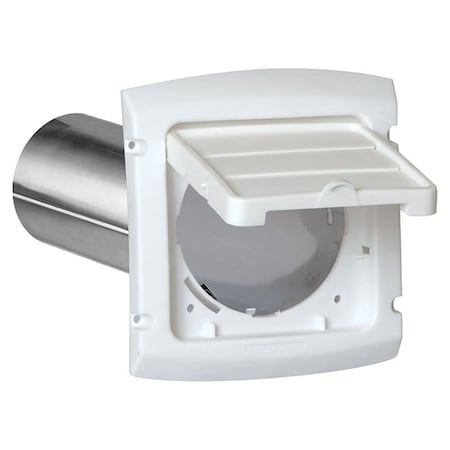 Dundas Jafine EzAccess Exhaust Hood, 6-1/8 in W Hood, 0.85 in D Hood, 7 in H Hood, 4 in Duct, White Hood BHLH4WZW