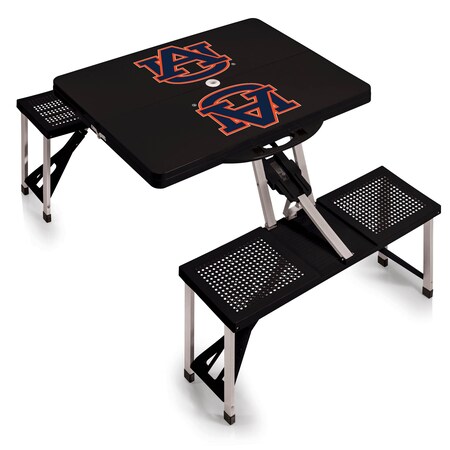 Picnic Time Family Of Brands Auburn Tigers - Picnic Table Portable Folding Table, Black 811-00-175-044-0