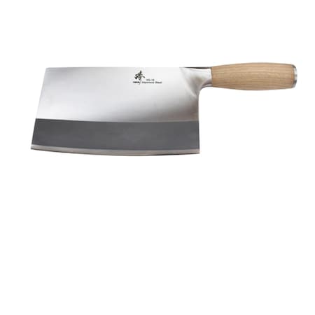Zhen VG-10 Series 3 Layer Forged 8 in. Oak Handle Heavy Duty Cleaver Bone Chopper Chef Butcher Knife ZH627511