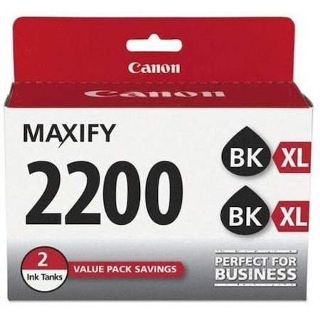 Canon High-Yield Ink 9255B006 (PGI-2200XL), 1000 Page-Yield, Black, PK2 9255B006