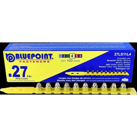 Blue Point 0.27 in. D X 7 in. L Plastic Strip Head Strip Loads, 100PK 27LS11L4