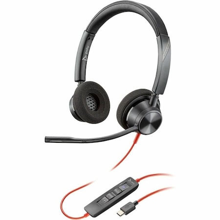 Hp POLY BLACKWIRE 3320 MICROSOFT TEAMS CERTIFIED HEADSET +USB-C/A ADAPTER TAA US 8M3V1AA#ABA