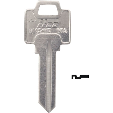 Ilco Key Blank For Weiser Lockset 5-Pin / N1054WB, 10PK IAL51892032