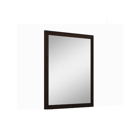 Homeroots 43" Dark Brown Framed Dresser Mirror 329655