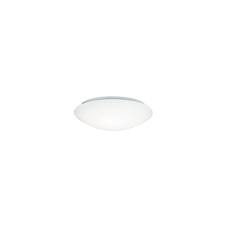 Metalux Round Flush Mount Ceiling Light, 120 V, 12.3 W, LED Lamp, 900 Lumens Lumens, Steel Fixture White FM89S1EWHR
