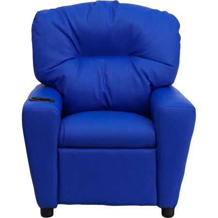 Flash Furniture Kids Recliner, 25" to 39" x 28", Upholstery Color: Blue BT-7950-KID-BLUE-GG