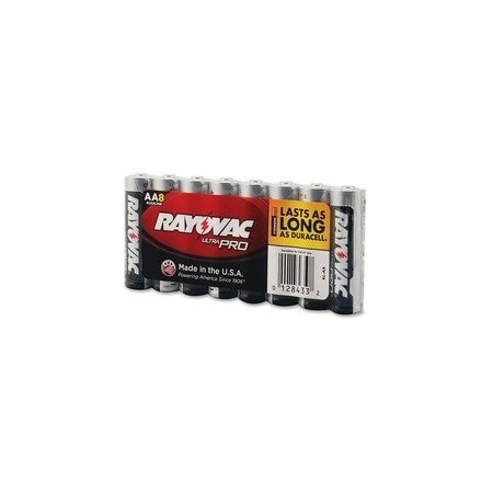 Rayovac Ultra Pro Alkaline AA Battery 8-Packs, For Multipurpose, AA, 1.5 V DC, 12PK ALAA8J