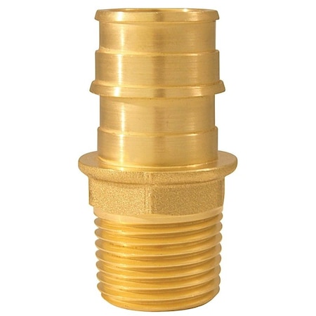 Conbraco Apollo Valves ExpansionPEX Series Pipe Adapter, 3/4 x 1/2 in, Barb x MPT, Brass, 200 psi Pressure EPXMA3412