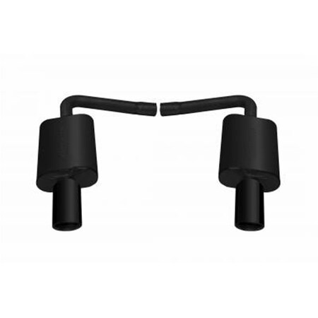 Black Elite Axle Back Dual Exhaust System, Stainless for 2011 Jeep Grand Cherokee Wk2