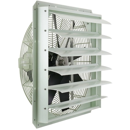 Iliving 24-Inch Corrosion Resistance Shutter Exhaust Fan, Single Speed ILG8SF24S-CR