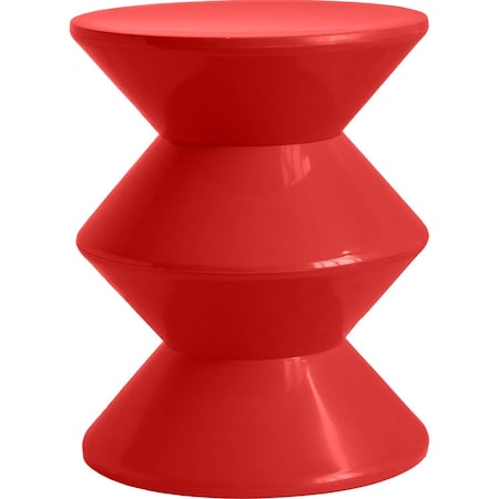Leisuremod Aura Modern Side Table - Double Hourglass Design, ABS Plastic, Indoor/Outdoor Use AST15R