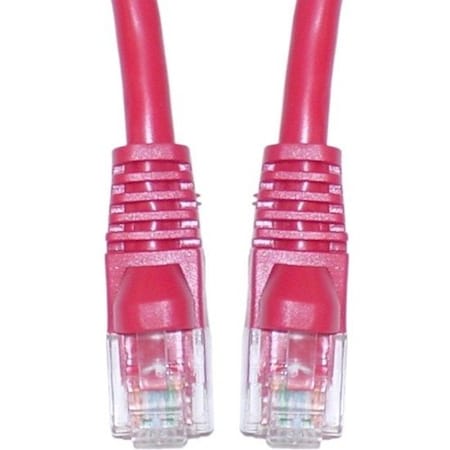 Cable Wholesale Cat6a Red Copper Ethernet Patch Cable, 10 Gigabit, Snagless/Molded Boot, POE Compliant, 500 MHz, 13X6-07150