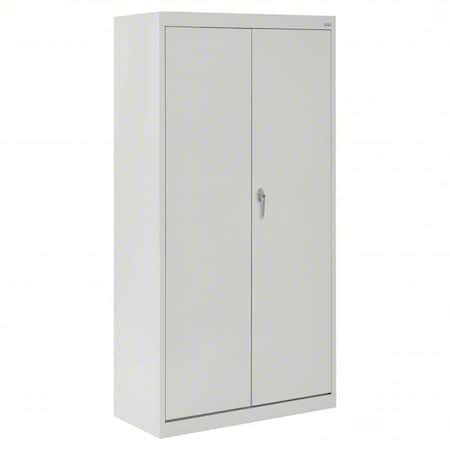 Sandusky Lee Shelving Storage Cabinet, 66 in H, 30 in W, 18 in D, Swing, Keyed, Gray, 4 Shelves VF31301866-05