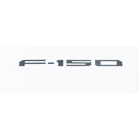 Putco Emblems, Licensed Ford F-150 Letters; Tape-On For Tailgate; Black; Stainless 55556BPFD