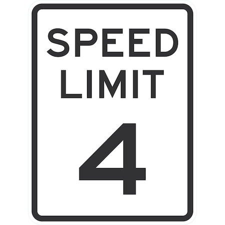 Lyle Speed Limit 4, 18x24, Non-Reflective, White G-11316-NA_18x24