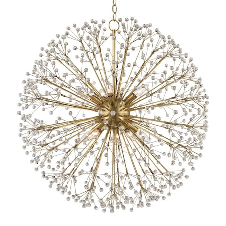 Hudson Valley Lighting Dunkirk 10 Light Chandelier 30 In. Aged Brass 6030-AGB