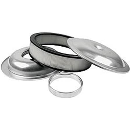 Allstar Performance 14 in. Lightweight Air Cleaner Kit 3.5 in. Paper Element, Plain ALL25912