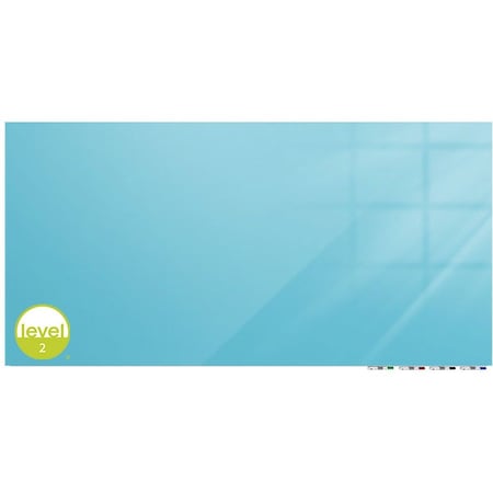 Ghent Aria Low Profile Glassboard, Magnetic, 3'H x 6'W, Horizontal, Blue ARIASM36BE