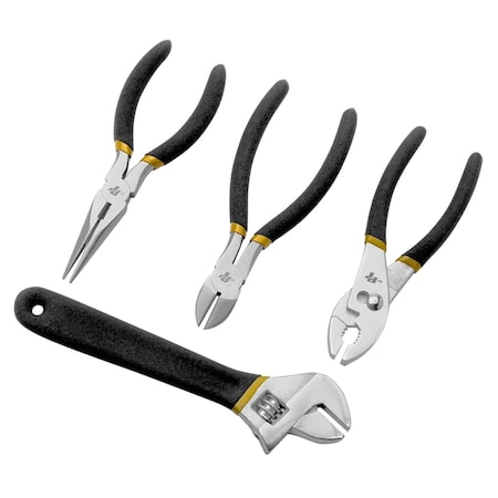 Performance Tool 4Pc Combo Pliers/Wrench Set Adj & Plier Set, W1070 W1070