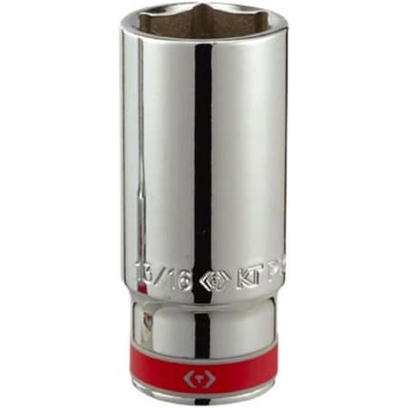 Kt Pro 1/2" Drive Deep Socket 1-1/8 SAE 6 Point C1430S36