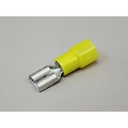 Nichifu Half-Insulated Disconnect Terminals, Extra Copper Sleeve, Female, AWG 10 TMDEN 630855-F-YCL