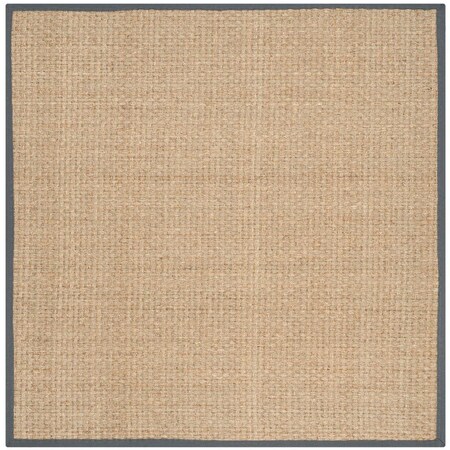 Safavieh Natural Fiber Square Area RugNatural & Dark Grey 10 x 10 ft. NF114Q-10SQ